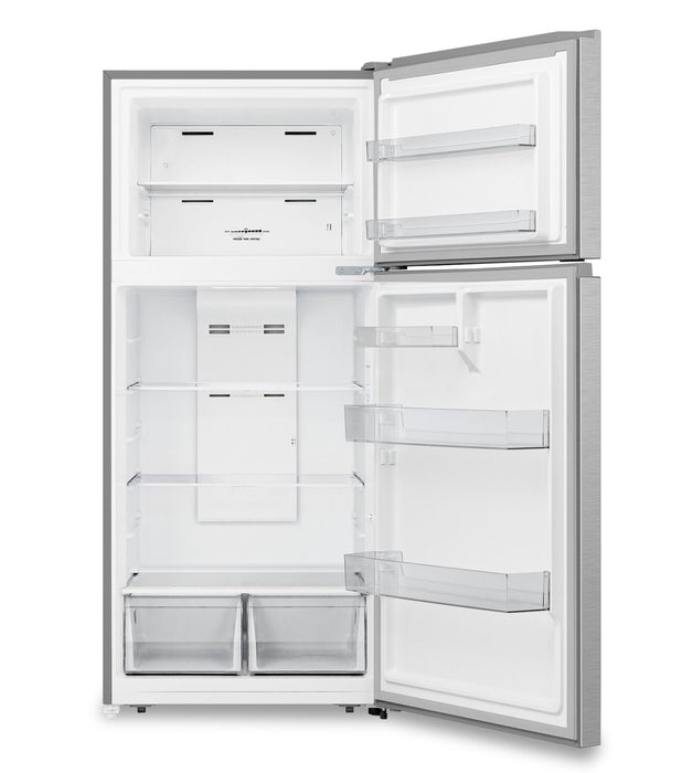 Hisense 30\" 18 Cu. Ft. Top-Mount Refrigerator - Stainless Steel - RT18A2FID