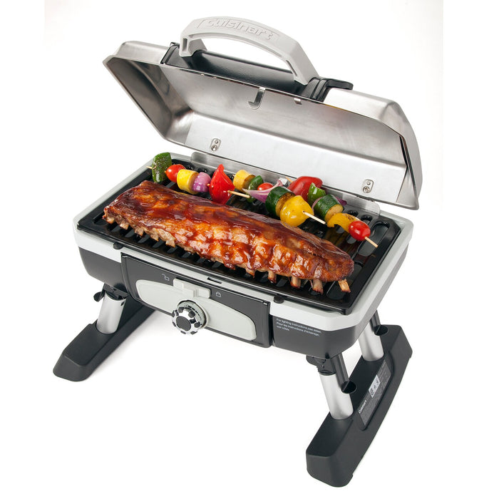 Cuisinart Petite Gourmet Portable Tabletop Gas Grill - Silver - CGG-180TS-C