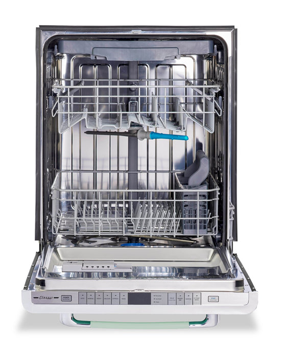 Classic Retro by Unique 24\" 45 dBA Top-Control Dishwasher - Summer Mint Green - UGP-24CR DW LG