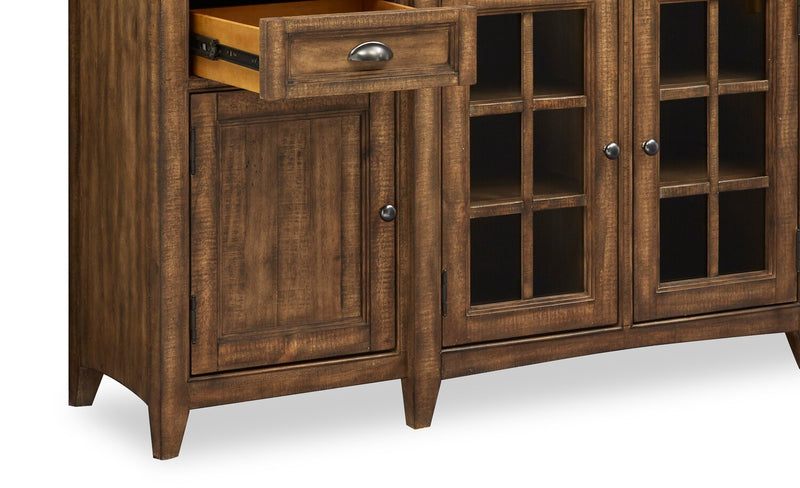 Wesley 70\" Traditional TV Stand with Storage and Cable Management for TVs up to 75\" - Toasted Nutmeg