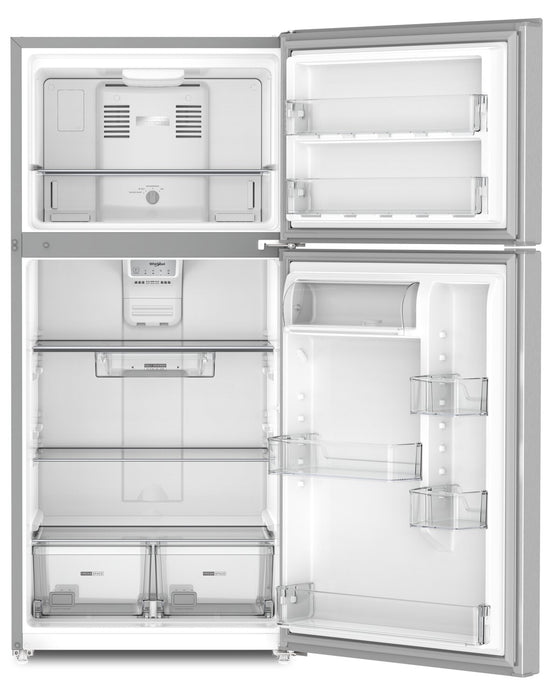 Whirlpool 29.5\" 19 Cu. Ft. Top Freezer Refrigerator with Total Coverage Cooling - Fingerprint-Resistant Stainless Steel - WRTX7419SZ 