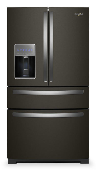 Whirlpool 36\" 26 Cu. Ft. French-Door Refrigerator - Black Stainless Finish - WRMF7736PV