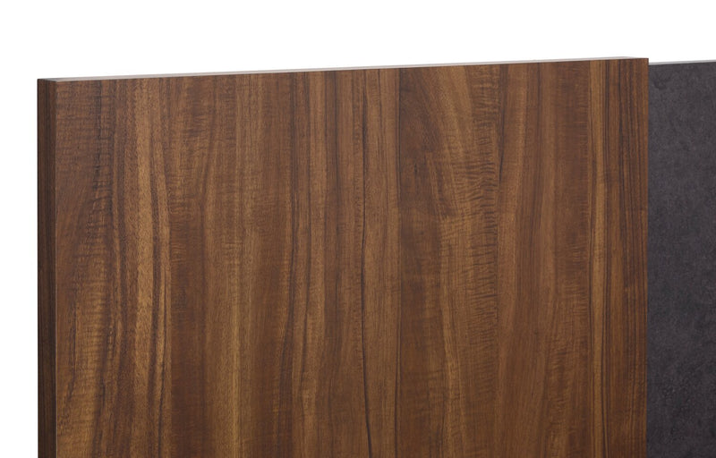 Scott Living Dante Panel Bed with Headboard & Frame, Brown - King Size