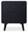["Milan Bedside 2-Drawer Nightstand, Mid-Century Modern,  22##PACKAGEDETAILSquot;W x 26##PACKAGEDETAILSquot;H - Black"]