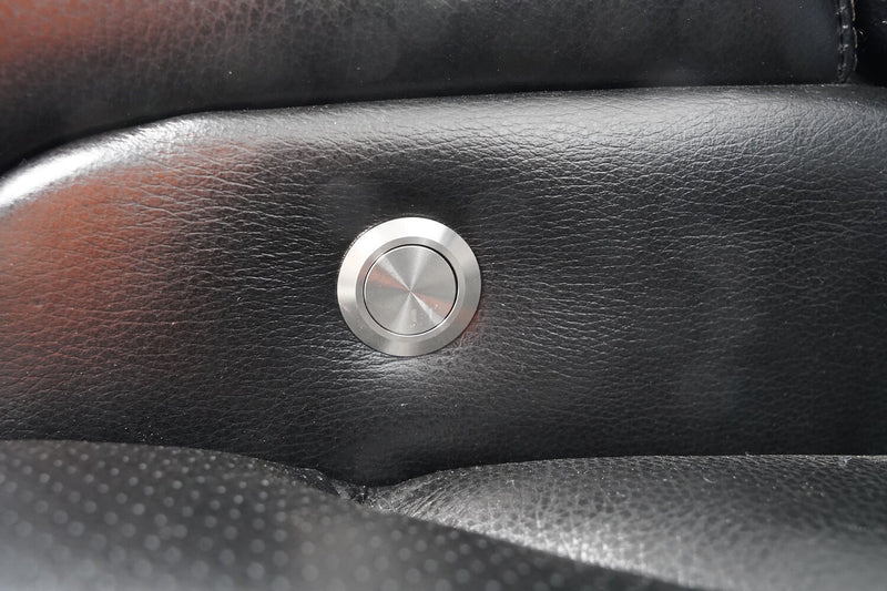 Elite 86\" Genuine Leather Massage Power Reclining Sofa with Immersive Audio and Power Headrests - Black