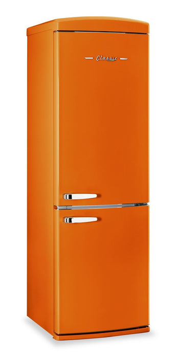 Classic Retro by Unique 24\" 12 Cu. Ft. Bottom-Freezer Refrigerator - Creamsicle Orange - UGP-340L O AC
