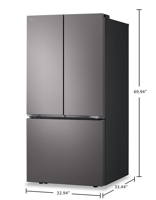 LG 25 Cu. Ft. Smart French-Door Refrigerator with Ice Maker - Black Stainless Steel - LF25S6200D
