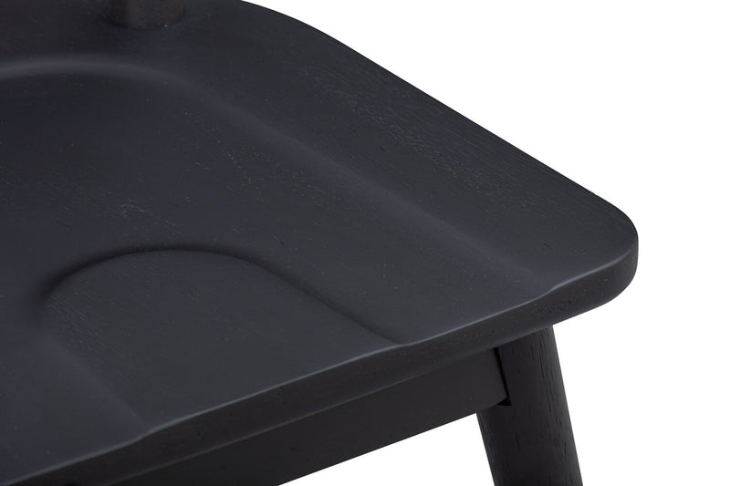 Kort & Co. Sol Dining Chair with Curved Ladder-Back - Black