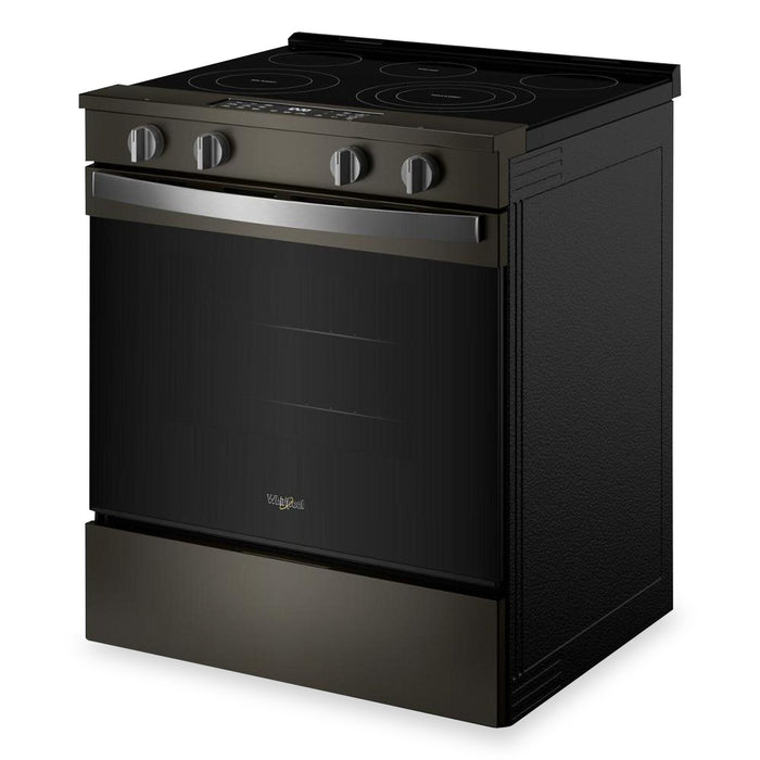 Whirlpool 30\" 5.3 Cu. Ft. Electric Range with Air Cooking – Black on Stainless - YWSES5030SV