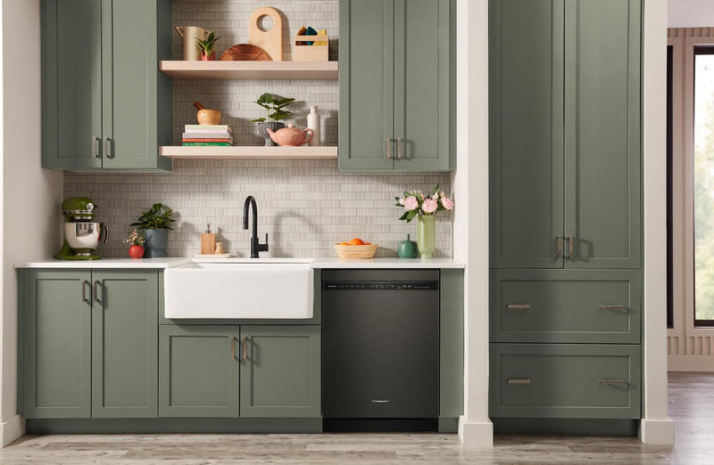 KitchenAid 24\" 41 dBA Dishwasher with Third Level Jet Rack – Black Ore - KDFS324SBE