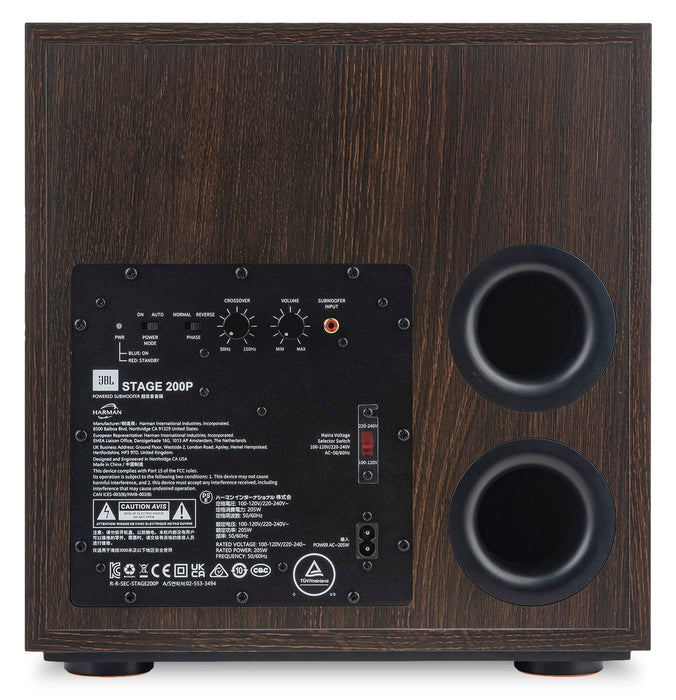 JBL Stage 200P 10\" 300W Powered Subwoofer - Black (JBL200PBLKAM)