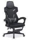 Sparrow 28.3\" Ergonomic Gaming Chair with Lumbar Cushion and Footrest - Black