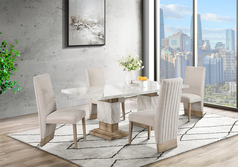 Vega 5 Piece Dining Set - Natural