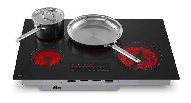 LG 30\" 4-Element Electric Cooktop with UltraHeat™ 2.5kW Element - Black - CBEW3013BE