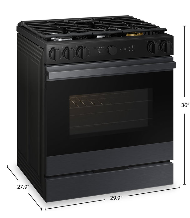 Samsung 6 Cu. Ft. Smart Gas Slide In Range with Air Fry and Air Sous Vide - Matte Black - NSG6DG8500MTAA