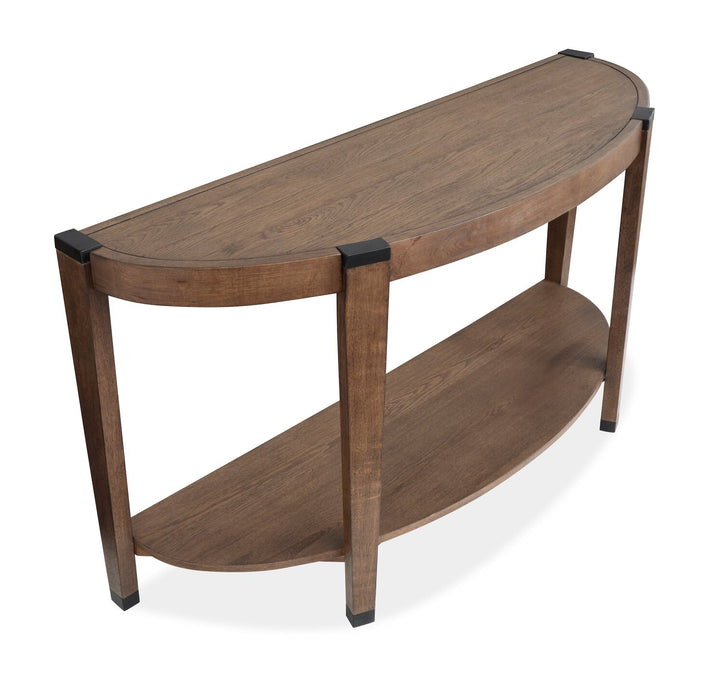 Gordon 56” Round Solid Wood Sofa Table - Brown