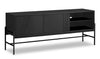 Jae 59\" Modern TV Stand with Storage and Cable Management for TVs up to 65\"- Black
