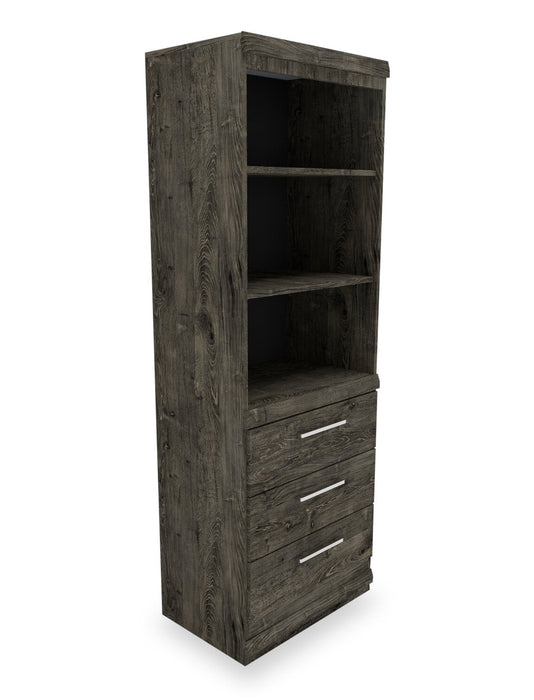 Camden 111.7\" 3-Piece Entertainment Centre with Storage and Cable Management for TVs up to 70\" - Alabaster Oak