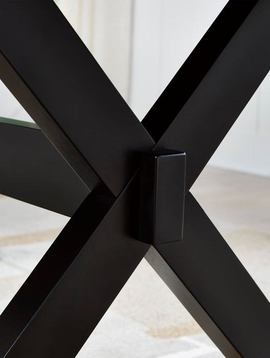 Raven Dining Bench, 48\"W - Two-Tone Black & Brown