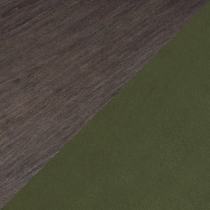 Zelda 7pc Dining Set with Table & 6 Chairs, 78-96\"W - Green & Espresso Brown