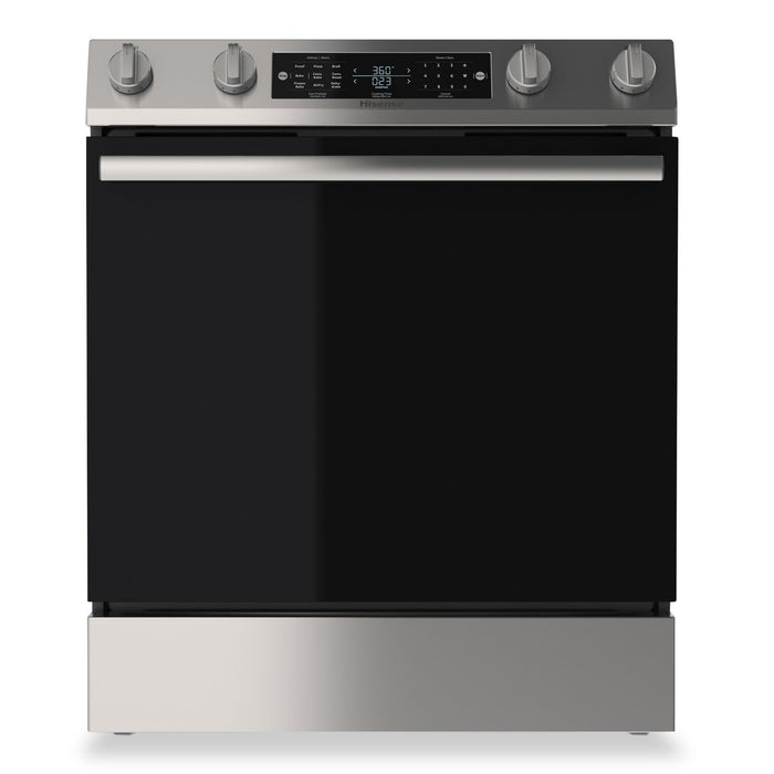 Hisense 30\" 5.8 Cu. Ft. Electric Range with Air Fry and Steam Clean - Stainless Steel - HFE3502CAS