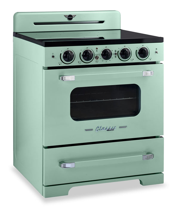 Classic Retro by Unique 30\" 3.9 Cu. Ft. Induction Range - Summer Mint Green - UNQ-30CR IC LG