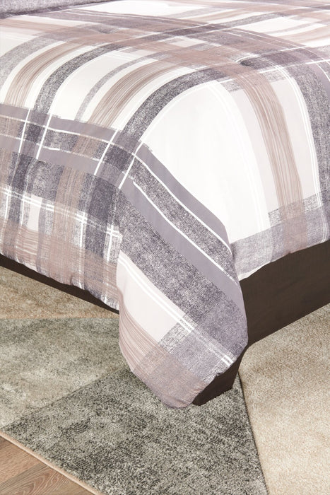 Connor 3-Piece King Comforter Set - Brown