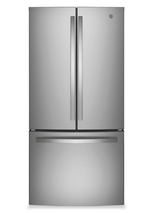 GE 33\" 24.7 Cu. Ft. French-Door Refrigerator – Fingerprint Stainless Steel - GNE25JYKFS