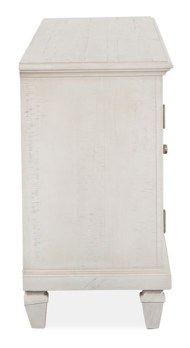 Baron 82” Rustic Pine TV Stand with Storage and Cable Management for TVs up to 90” - Alabaster