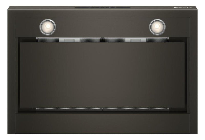 KitchenAid 30\" Wall-Mount 4-Speed Canopy Range Hood – Black Ore - KVWC730SBE