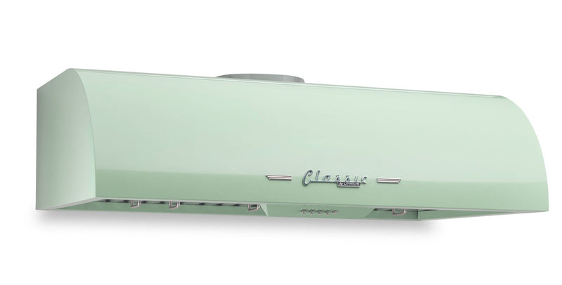 Classic Retro by Unique 36\" 700 CFM Under-Cabinet Range Hood - Summer Mint Green - UGP-36CR RH LG
