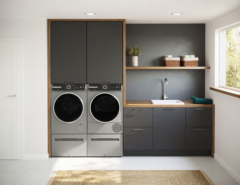 Bosch 800 Series 2.4 Cu. Ft. Front-Load Washer and 4 Cu. Ft. Heat Pump Dryer 