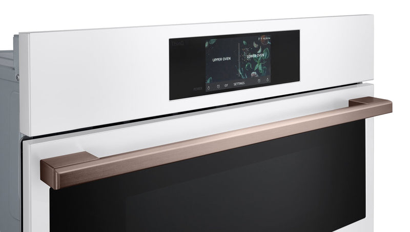 LG Studio 30\" 6.4 Cu. Ft. Electric Combination Wall Oven with True Convection - Essence White - WCES6428N