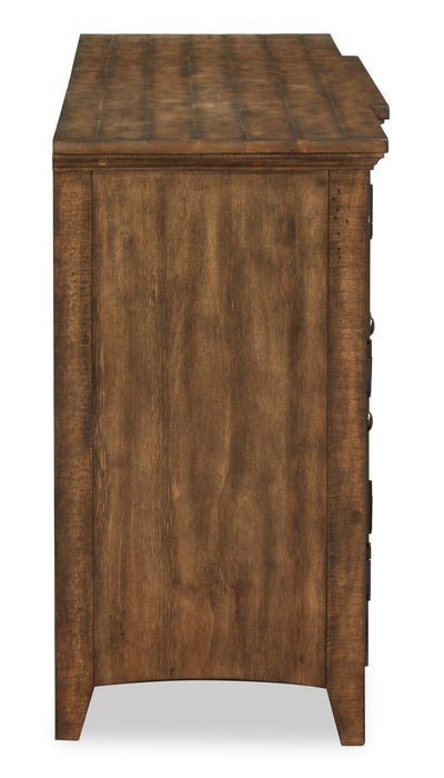 Wesley 70\" Traditional TV Stand with Storage and Cable Management for TVs up to 75\" - Toasted Nutmeg