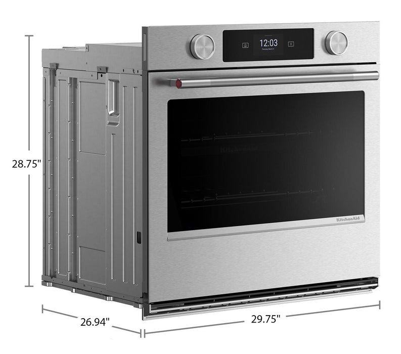 KitchenAid 30\" Smart Electric Single Wall Oven – PrintShield Stainless Steel - KOES730SPS
