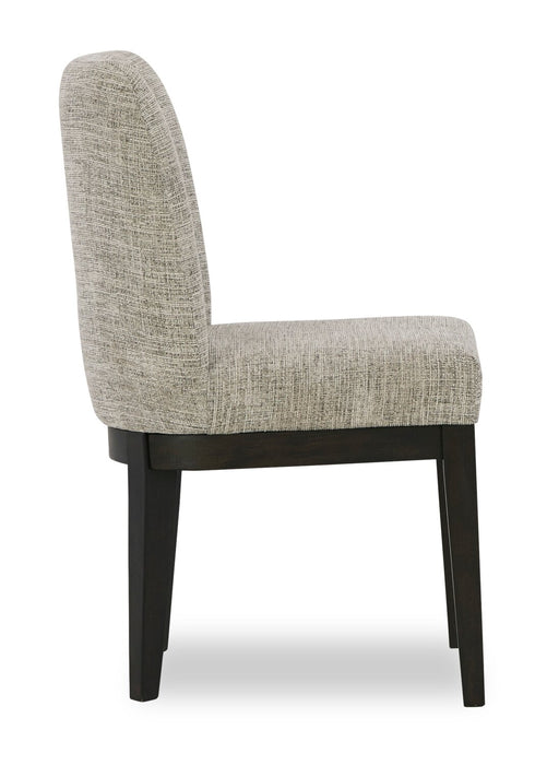 Metro Dining Chair with Polyester Fabric - Beige & Brown