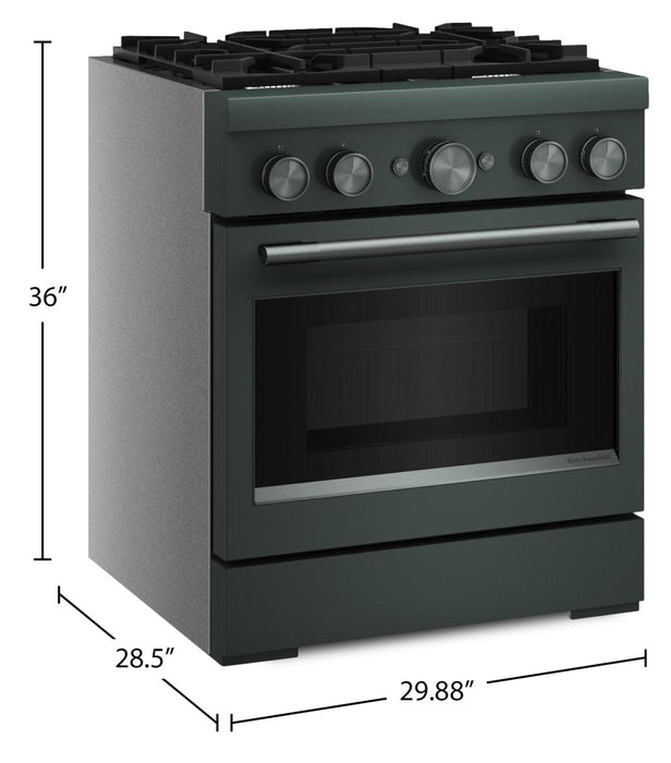 KitchenAid 4.1 Cu. Ft. Dual Fuel Range with No Preheat Air Fry Mode – Juniper - KFDS930SJP