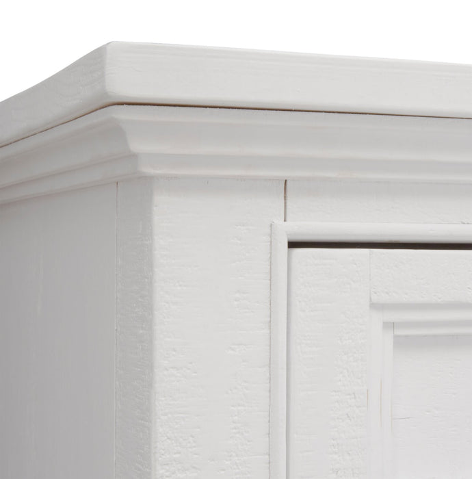 Wesley 80\" Traditional TV Stand with Storage and Cable Management for TVs up to 85\" - Chalk White