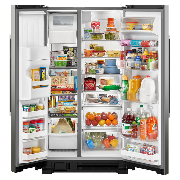 Maytag 36\" 25 Cu. Ft. Side-by-Side Refrigerator - Stainless Steel - MRSF4036PZ