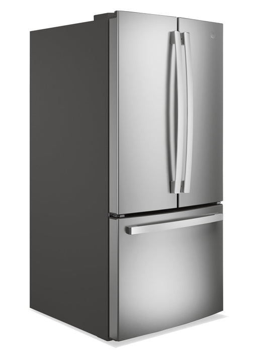 GE 33\" 24.7 Cu. Ft. French-Door Refrigerator – Fingerprint Stainless Steel - GNE25JYKFS
