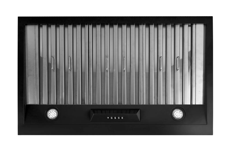 Classic Retro by Unique 36\" 700 CFM Under-Cabinet Range Hood - Midnight Black - UGP-36CR RH B