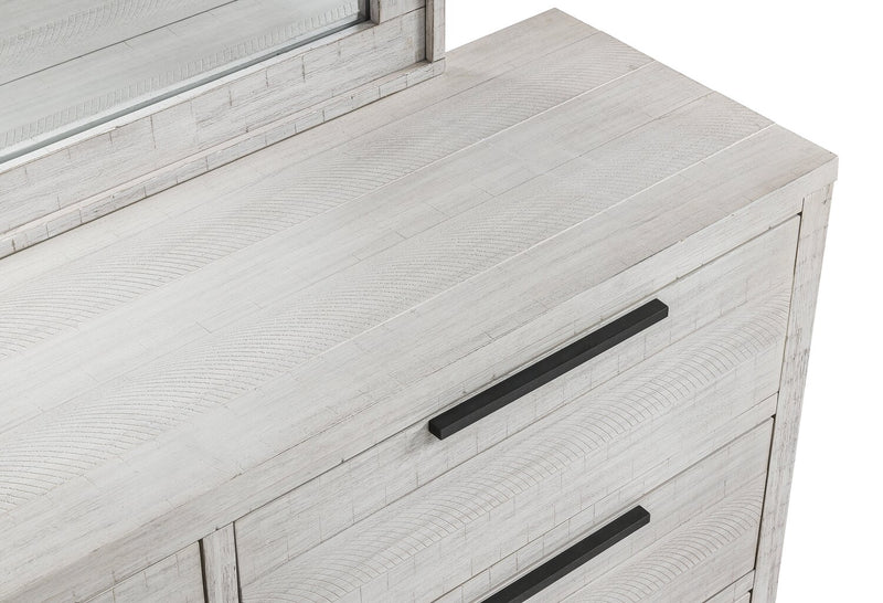 Haven Bedroom 6-Drawer Dresser, 65\"W x 39\"H - White