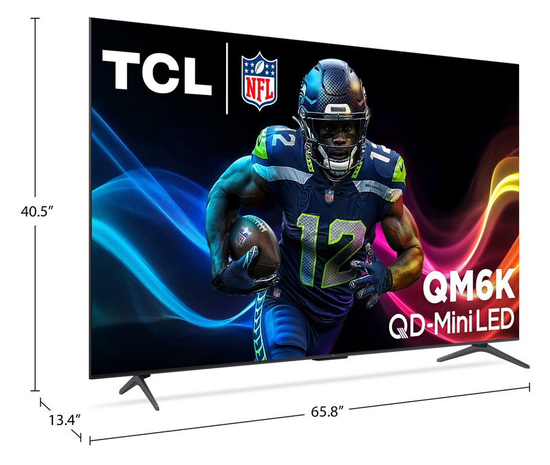 TCL 75\" QM6K QD-Mini LED QLED 4K UHD Smart Google TV (75QM6K)