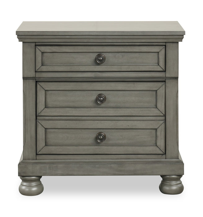 Chelsea 6pc Bedroom Set with Storage Bed, Dresser & Mirror, Grey - Queen Size