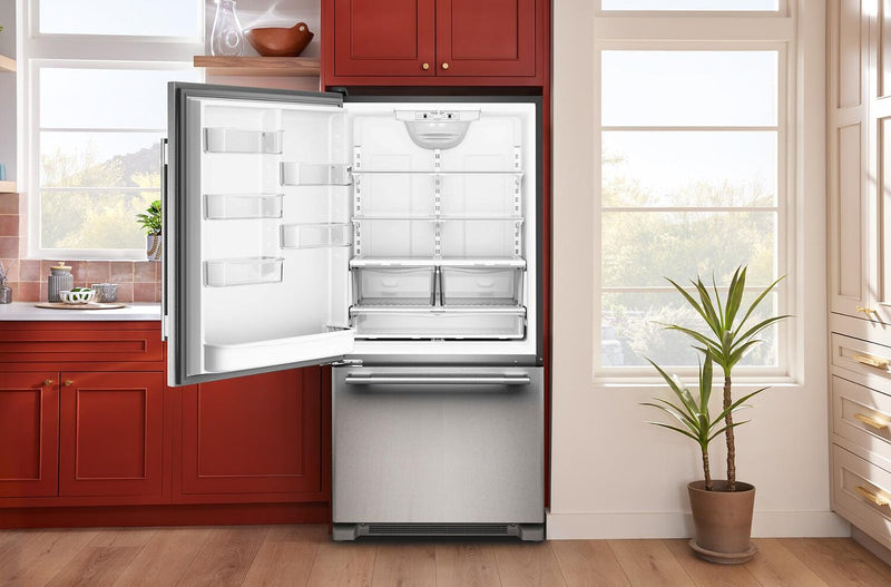 KitchenAid 33\" 22 Cu. Ft. Standard-Depth Bottom Mount Refrigerator - KRBL133SPS