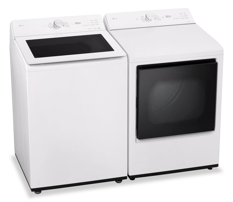 LG 5.6 Cu. Ft. Smart Top-Load Washer with EasyUnload™ and 7.3 Cu. Ft. Electric Dryer with AI Sensing 