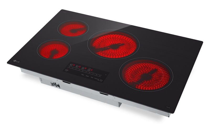 LG 30\" 4-Element Electric Cooktop with UltraHeat™ 2.5kW Element - Black - CBEW3013BE