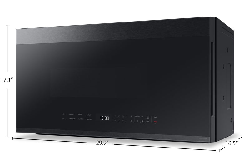 Samsung 2.1 Cu. Ft. Over-the-Range Microwave with 400 CFM and Glass Touch Control - Matte Black - ME21DG6500MTAC