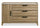 Sable Bedroom 3-Drawer Dresser with Storage Cabinet, 59"W x 37"H - Light Brown