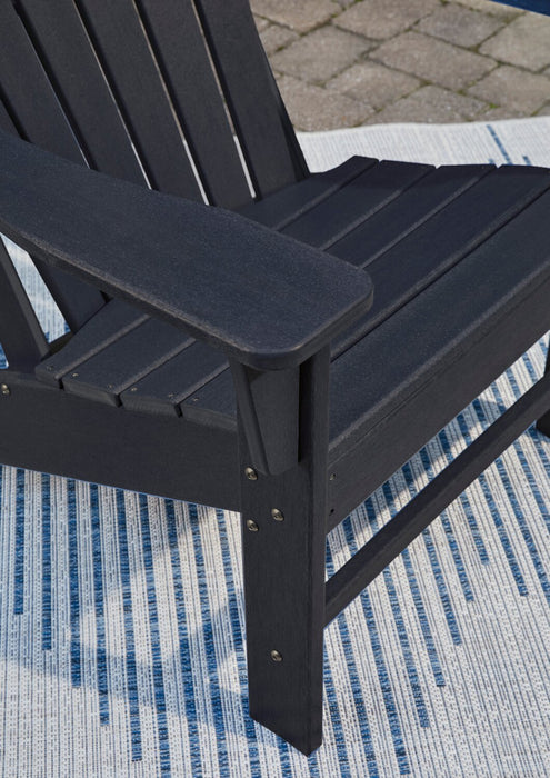 Bask Outdoor Patio Adriondack Chair - High Density Plastic, UV & Weather Resistant - Black